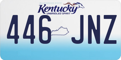 KY license plate 446JNZ