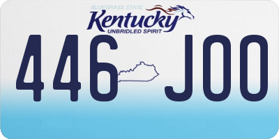 KY license plate 446JOO