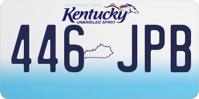 KY license plate 446JPB
