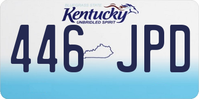 KY license plate 446JPD