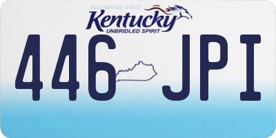 KY license plate 446JPI