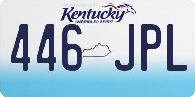 KY license plate 446JPL