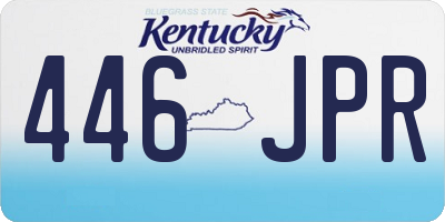KY license plate 446JPR