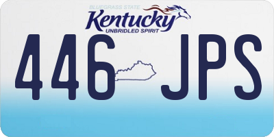 KY license plate 446JPS