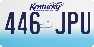 KY license plate 446JPU