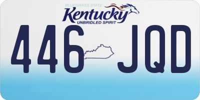 KY license plate 446JQD