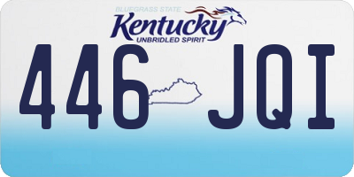 KY license plate 446JQI