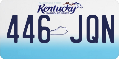 KY license plate 446JQN