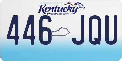 KY license plate 446JQU