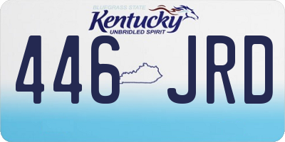 KY license plate 446JRD