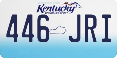 KY license plate 446JRI