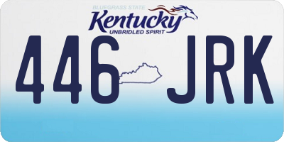 KY license plate 446JRK