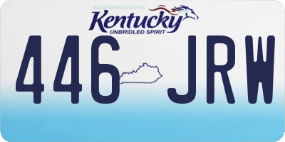 KY license plate 446JRW