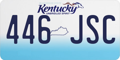 KY license plate 446JSC