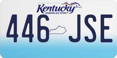 KY license plate 446JSE