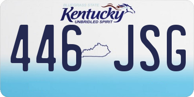 KY license plate 446JSG