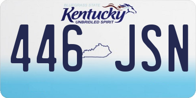 KY license plate 446JSN