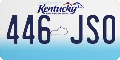KY license plate 446JSO