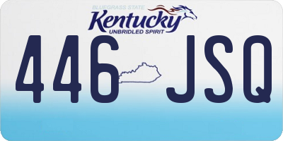 KY license plate 446JSQ