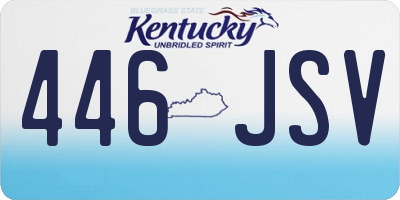 KY license plate 446JSV