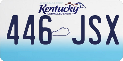 KY license plate 446JSX