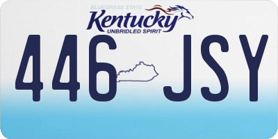 KY license plate 446JSY