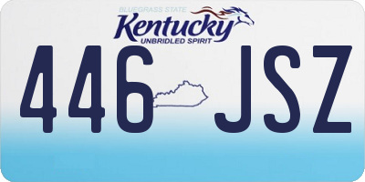 KY license plate 446JSZ