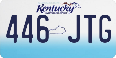 KY license plate 446JTG