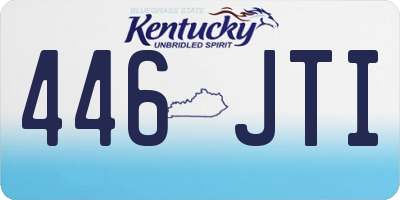 KY license plate 446JTI