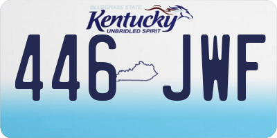 KY license plate 446JWF