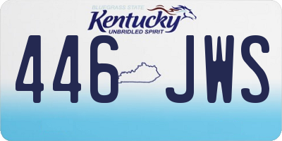 KY license plate 446JWS