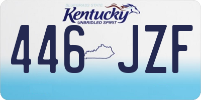 KY license plate 446JZF