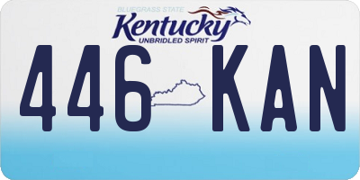 KY license plate 446KAN