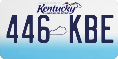 KY license plate 446KBE
