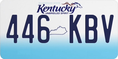 KY license plate 446KBV