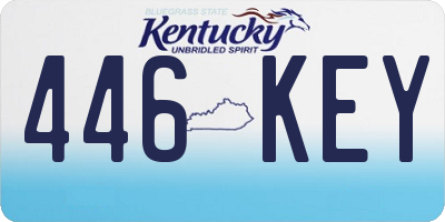 KY license plate 446KEY