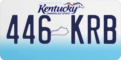 KY license plate 446KRB