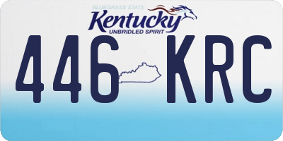 KY license plate 446KRC