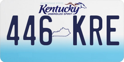 KY license plate 446KRE