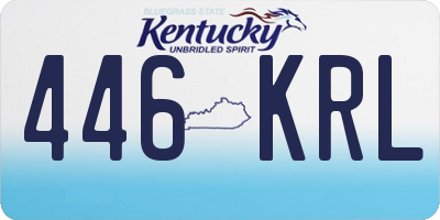 KY license plate 446KRL