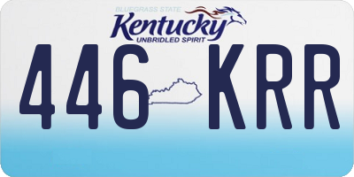 KY license plate 446KRR