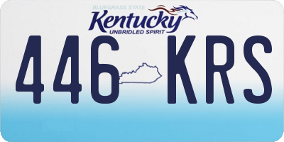 KY license plate 446KRS