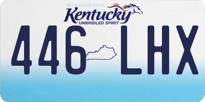 KY license plate 446LHX