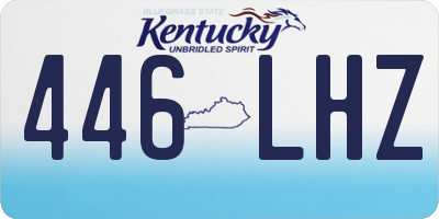 KY license plate 446LHZ