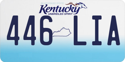 KY license plate 446LIA