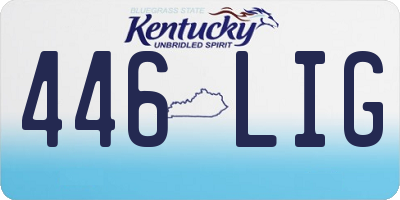 KY license plate 446LIG