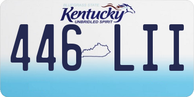KY license plate 446LII