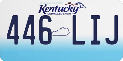 KY license plate 446LIJ