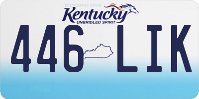 KY license plate 446LIK