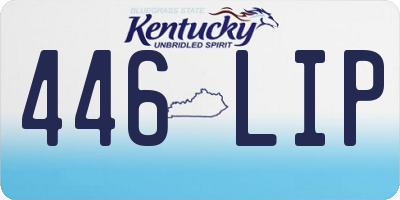 KY license plate 446LIP